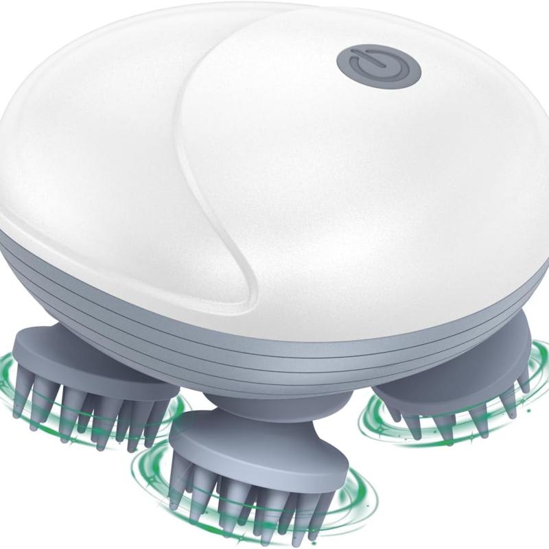 New Electric Scalp Massager 4 Head Hair & Scalp Massage Brush, Relaxing Scalp Care & Hair Massage Tool – Fast Shipment