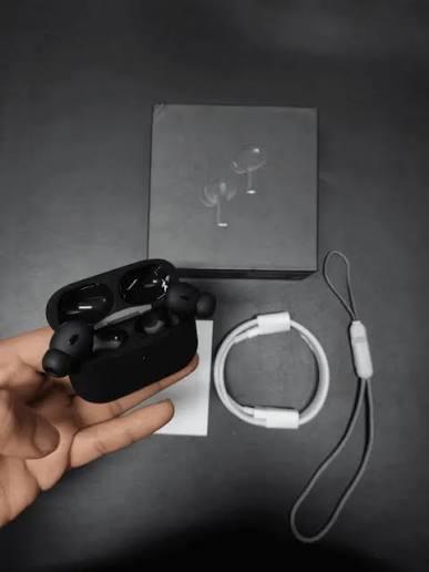 New AirPods Pro 2 Black Wireless Earbuds | Bluetooth Stereo Earphones with Charging Case | Premium In-Ear Headphones | Fast Shipment
