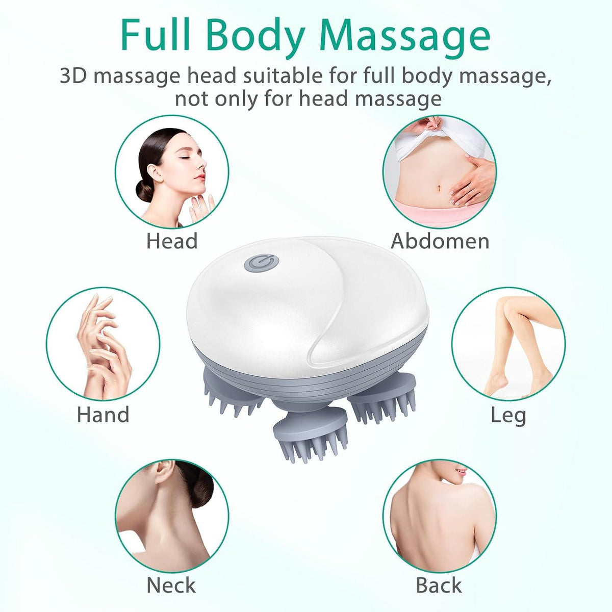 New Electric Scalp Massager 4 Head Hair & Scalp Massage Brush, Relaxing Scalp Care & Hair Massage Tool – Fast Shipment