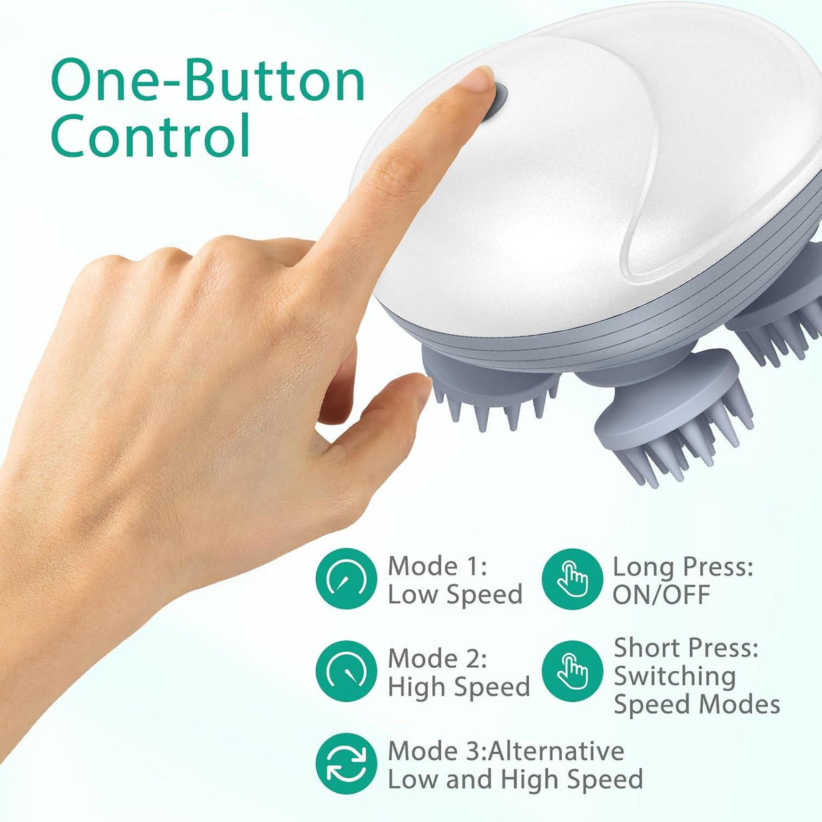 New Electric Scalp Massager 4 Head Hair & Scalp Massage Brush, Relaxing Scalp Care & Hair Massage Tool – Fast Shipment